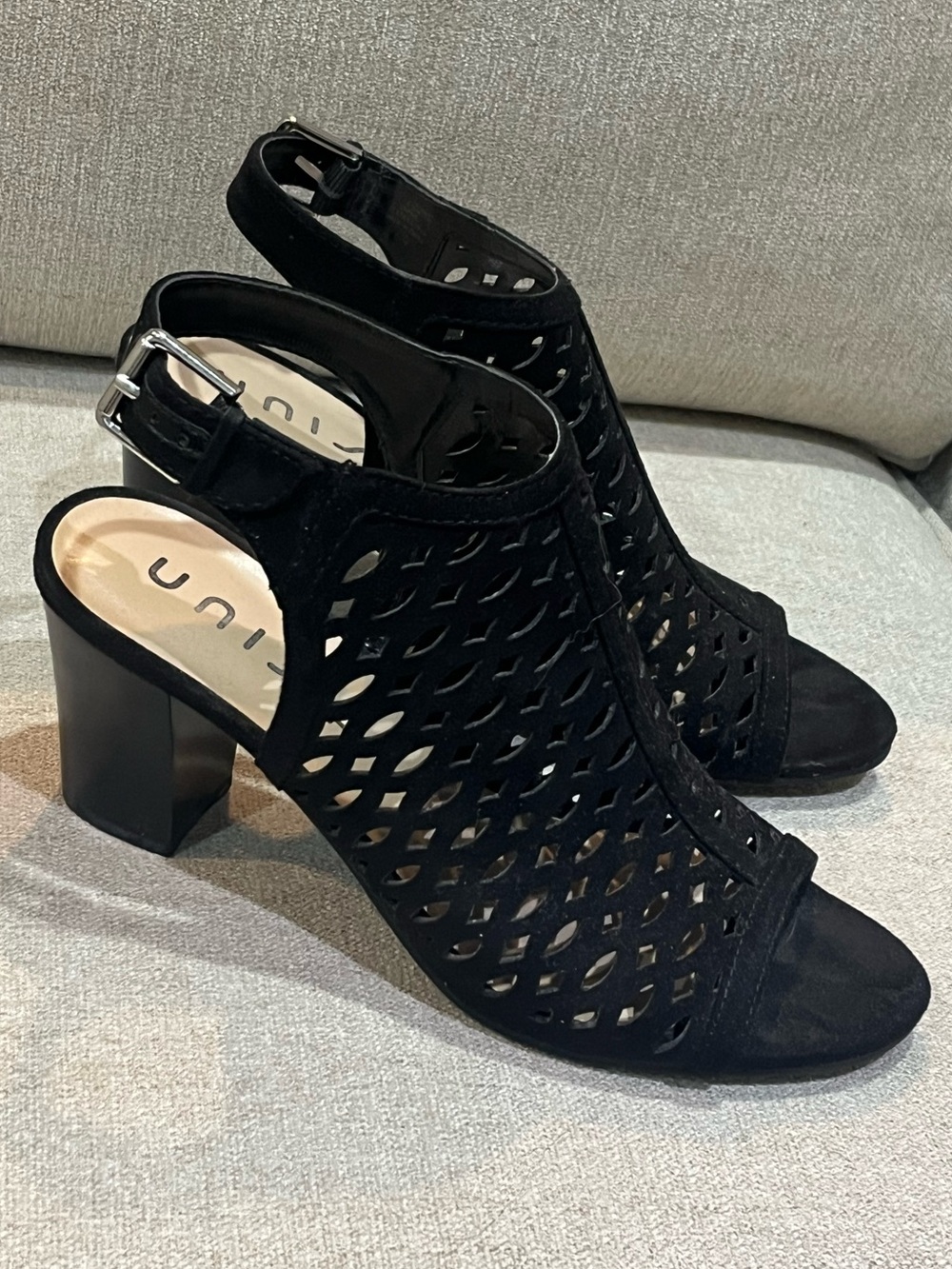 Unisa Open Toe Block Heel Bootie Size 8.5